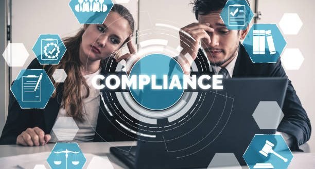 Compliance rule law and regulation graphic interface for business quality policy planning to meet international standard.